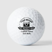 Personalized Value Golf Balls - Custom Photo Name! ゴルフボール (正面)