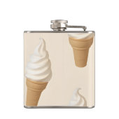 Personalized Vanilla Ice Cream Cone Pattern フラスク (裏面)