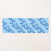 Personalized Variegated Blue/White Ovals ヨガマット (裏面(横))