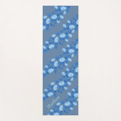 Personalized Variegated Blue/White Ovals ヨガマット (正面)