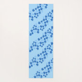 Personalized Variegated Blue/White Ovals ヨガマット (裏面)