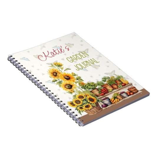 Personalized Vegetable Garden Journal ノートブック (右側)