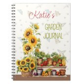 Personalized Vegetable Garden Journal ノートブック (正面)