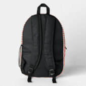Personalized Vertical Stripe Backpack プリントバックパック (裏面)