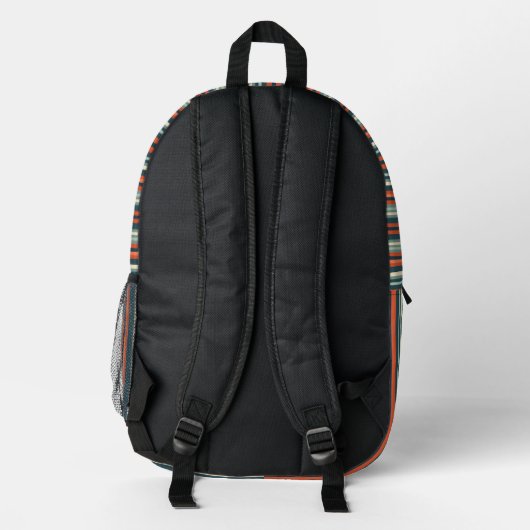 Personalized Vertical Stripe Backpack プリントバックパック (裏面)
