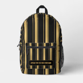 Personalized Vertical Stripe Backpack プリントバックパック (正面)