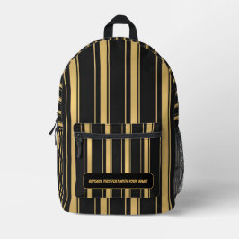 Personalized Vertical Stripe Backpack プリントバックパック