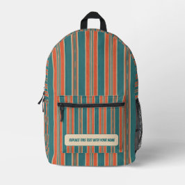 Personalized Vertical Stripe Backpack プリントバックパック