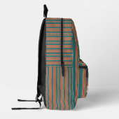 Personalized Vertical Stripe Backpack プリントバックパック (左)