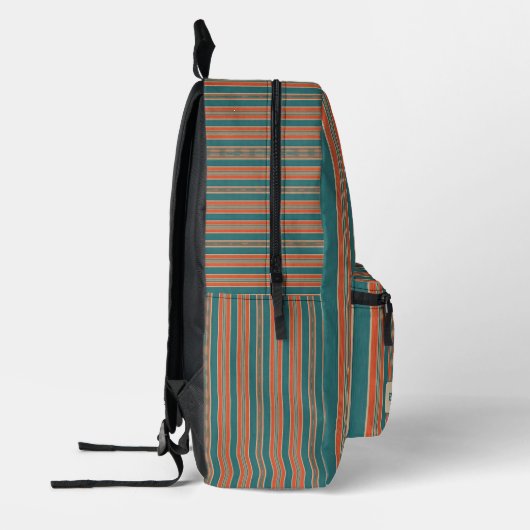 Personalized Vertical Stripe Backpack プリントバックパック (左)