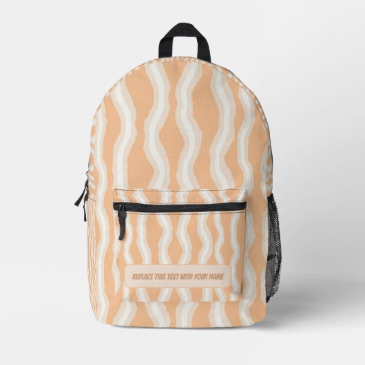 Personalized Vertical Stripe Backpack プリントバックパック (正面)
