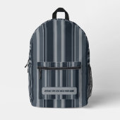 Personalized Vertical Stripe Backpack プリントバックパック (正面)