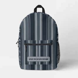Personalized Vertical Stripe Backpack プリントバックパック