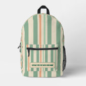 Personalized Vertical Stripe Backpack プリントバックパック (正面)