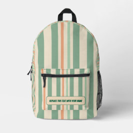 Personalized Vertical Stripe Backpack プリントバックパック