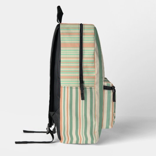 Personalized Vertical Stripe Backpack プリントバックパック (左)