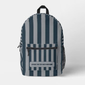Personalized Vertical Stripe Backpack プリントバックパック (正面)