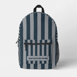 Personalized Vertical Stripe Backpack プリントバックパック