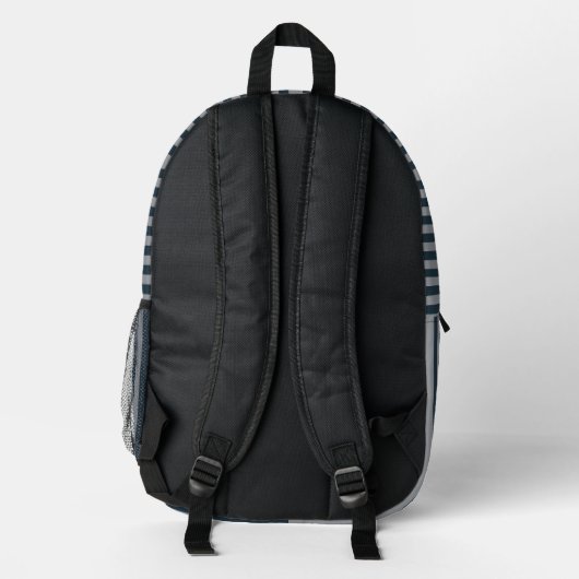 Personalized Vertical Stripe Backpack プリントバックパック (裏面)