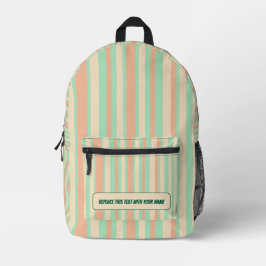 Personalized Vertical Stripe Backpack プリントバックパック