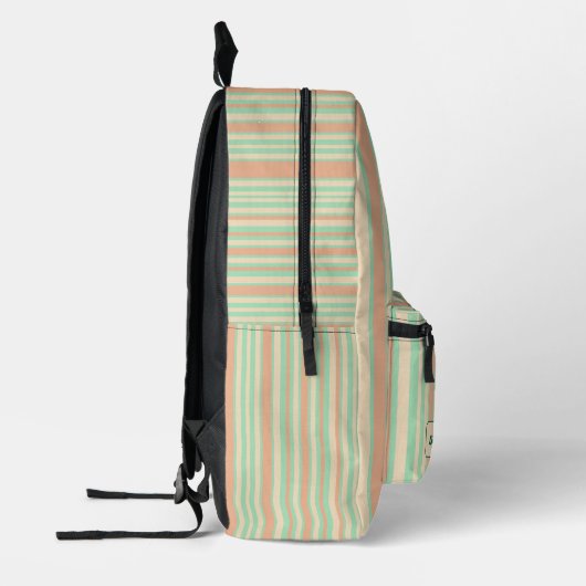 Personalized Vertical Stripe Backpack プリントバックパック (左)