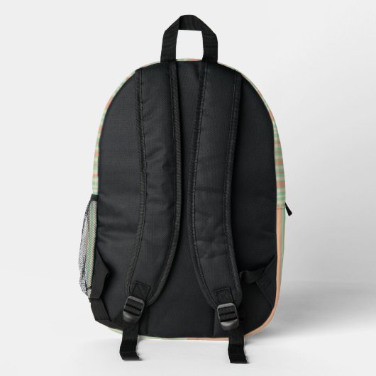 Personalized Vertical Stripe Backpack プリントバックパック (裏面)