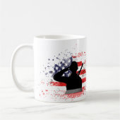 Personalized Veterans Day Mug Custom Name Military コーヒーマグカップ (左)