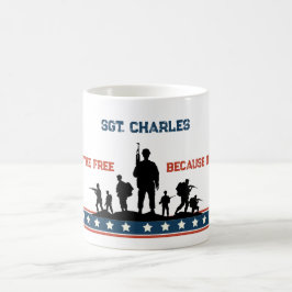 Personalized Veterans Day Mug Custom Name Military コーヒーマグカップ