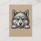 Personalized Veterinarian Husky Sketch 名刺 (正面)