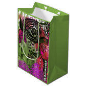 Personalized Vibrant Abstract Mixed Media Art ミディアムペーパーバッグ (正面アングル)