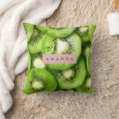 Personalized Vibrant Kiwi Fruit Design クッション (ブランケット)
