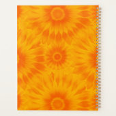 Personalized Vibrant Sunflower Orange Tie-Dye Art プランナー手帳 (裏面)