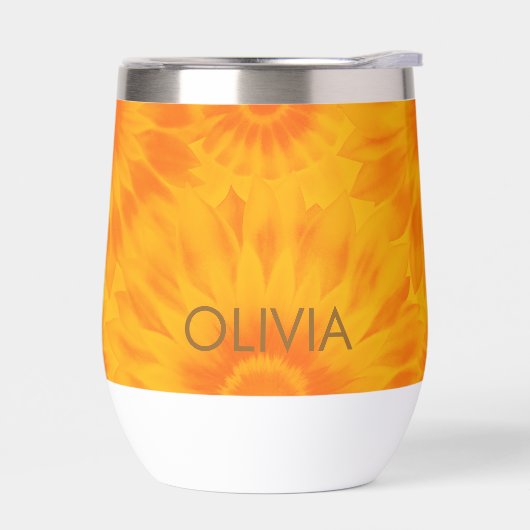 Personalized Vibrant Sunflower Tie-Dye Art (左面)