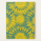 Personalized Vibrant Sunflower Tie-Dye Art プランナー手帳 (裏面)