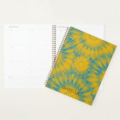 Personalized Vibrant Sunflower Tie-Dye Art プランナー手帳 (ディスプレー)