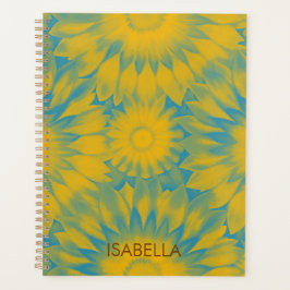 Personalized Vibrant Sunflower Tie-Dye Art プランナー手帳