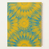 Personalized Vibrant Sunflower Tie-Dye Art プランナー手帳 (裏面)