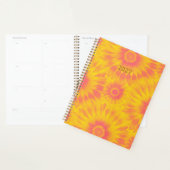 Personalized Vibrant Sunflower Tie-Dye Art プランナー手帳 (ディスプレー)