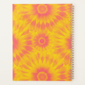 Personalized Vibrant Sunflower Tie-Dye Art プランナー手帳 (裏面)