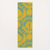 Personalized Vibrant Sunflower Tie-Dye Art ヨガマット (正面)