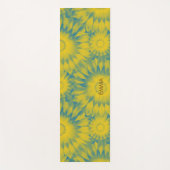 Personalized Vibrant Sunflower Tie-Dye Art ヨガマット (正面)