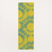 Personalized Vibrant Sunflower Tie-Dye Art ヨガマット (裏面)