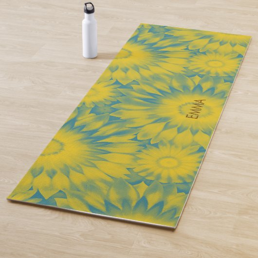 Personalized Vibrant Sunflower Tie-Dye Art ヨガマット (インサイチュ)