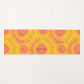 Personalized Vibrant Sunflower Tie-Dye Art ヨガマット (正面(横))