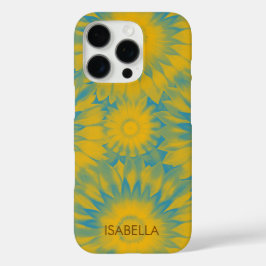 Personalized Vibrant Sunflower Tie-Dye Art iPhone 16 Proケース