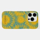 Personalized Vibrant Sunflower Tie-Dye Art Case-Mate iPhoneケース (裏面 (横))