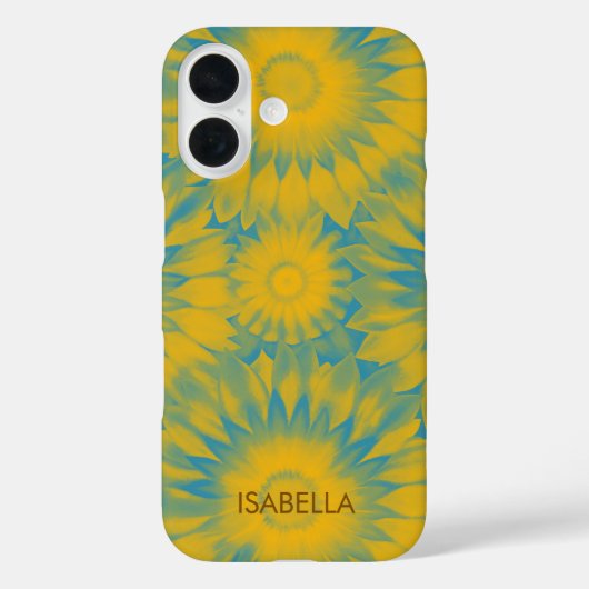 Personalized Vibrant Sunflower Tie-Dye Art Case-Mate iPhoneケース (裏面)