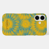 Personalized Vibrant Sunflower Tie-Dye Art Case-Mate iPhoneケース (裏面 (横))