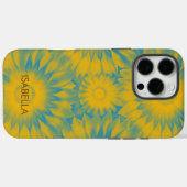 Personalized Vibrant Sunflower Tie-Dye Art Case-Mate iPhoneケース (裏面 (横))