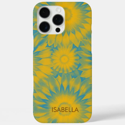 Personalized Vibrant Sunflower Tie-Dye Art Case-Mate iPhoneケース (裏面)